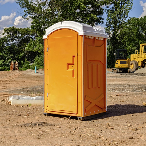 how often are the portable restrooms cleaned and serviced during a rental period in Van Wert County OH